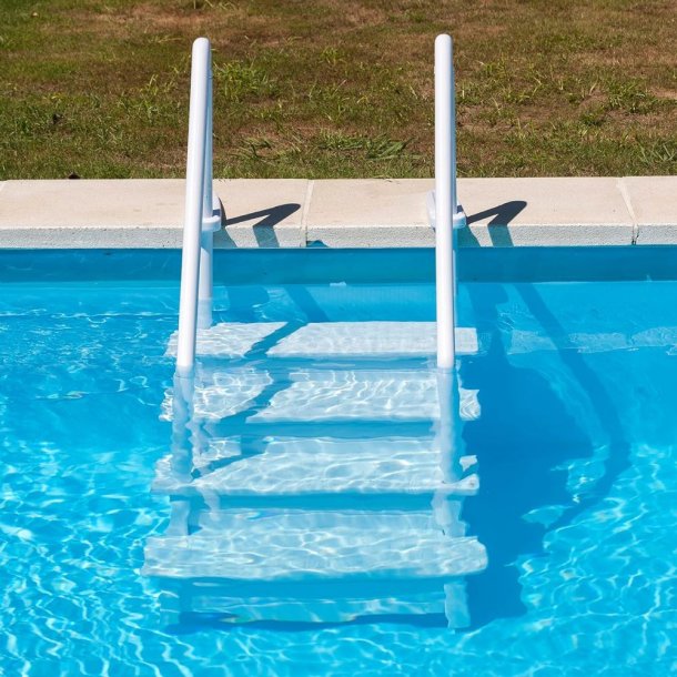 Trappe til Pool med 4 trin i kraftig Plast